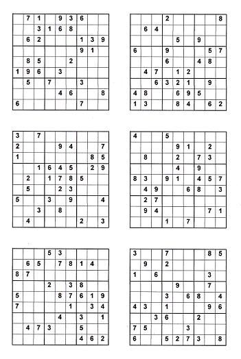 Sudoku Instructions Program - printing of sudoku puzzles